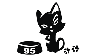 Наклейка Кошка на бензобак 95